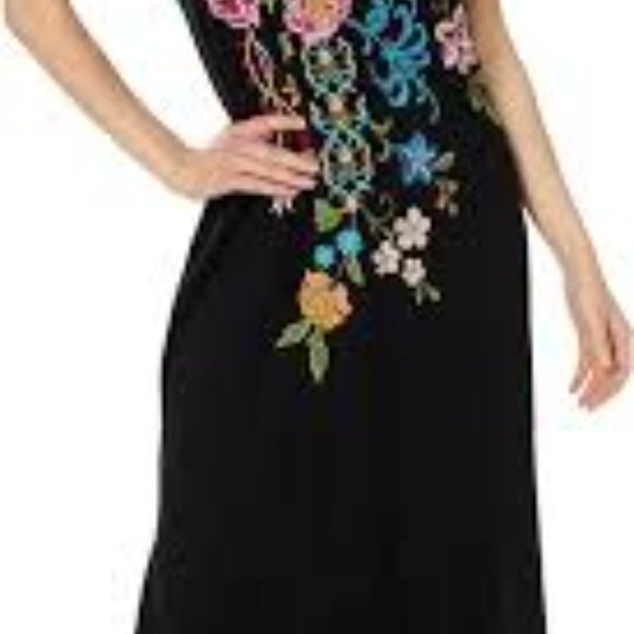 NWT Johnny Was SHERI RELAXED KNIT DRESS BLACK - Picture 1 of 8